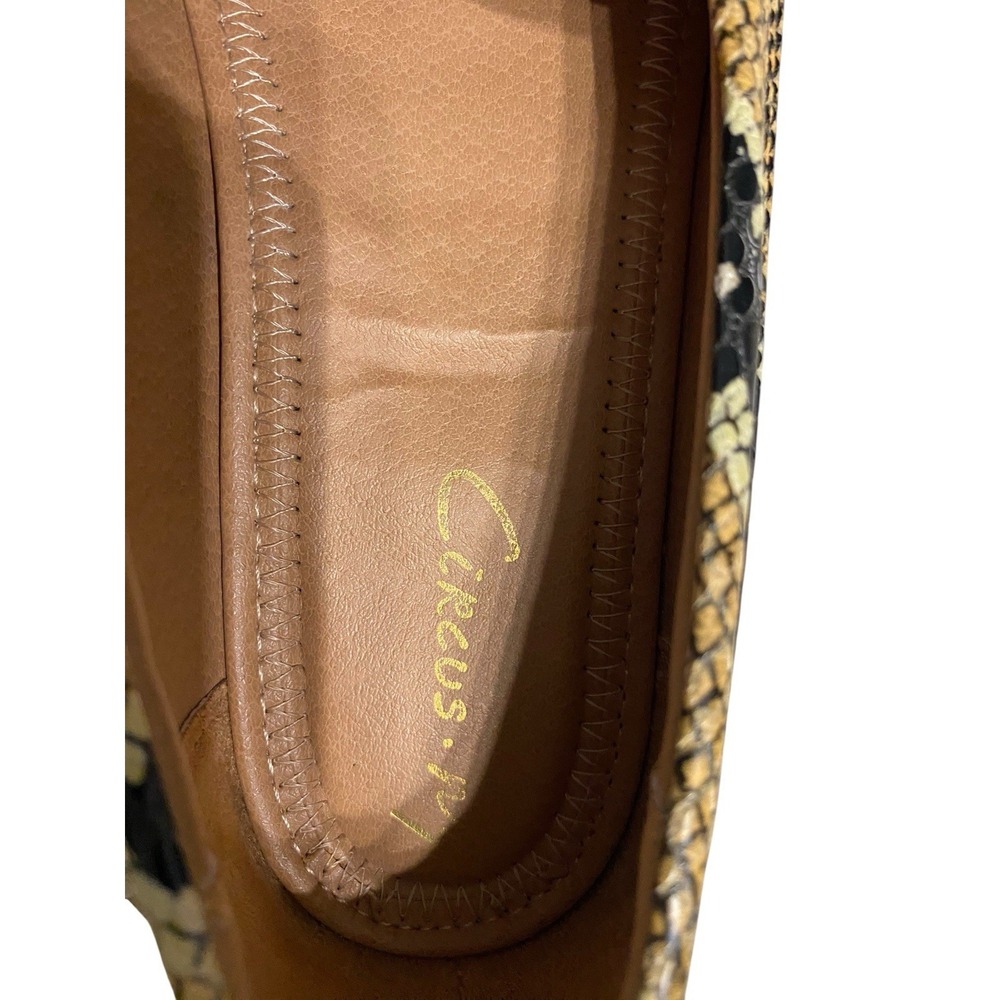 Circus by Sam Edelman Ella Faux Snakeskin Lug Sole Loafers Chain Women's 7.5 - Picture 4 of 5